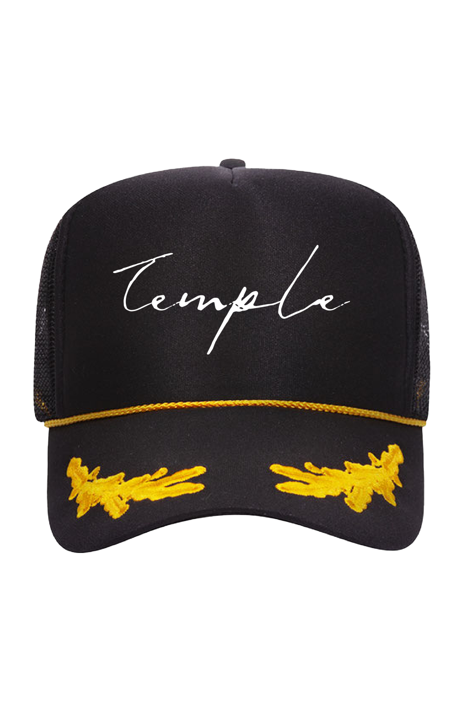 "Temple" Gold Leaf Crown Trucker Hat