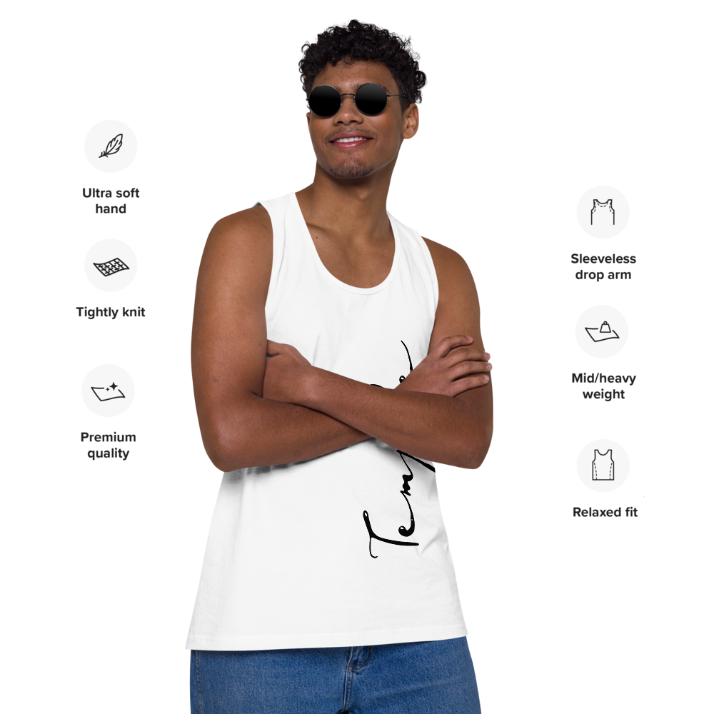 Temple - Men’s Premium White Tank Top