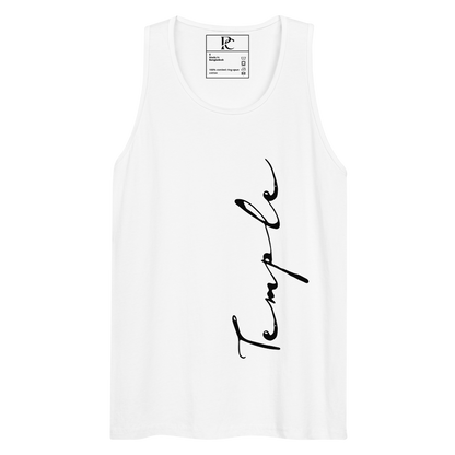 Temple - Men’s Premium White Tank Top