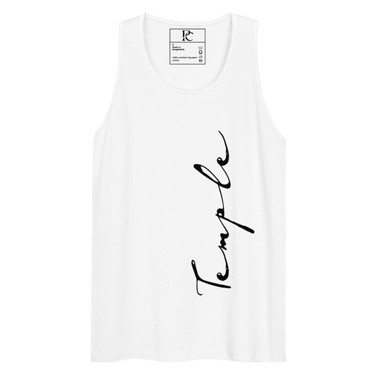 Temple - Men’s Premium White Tank Top