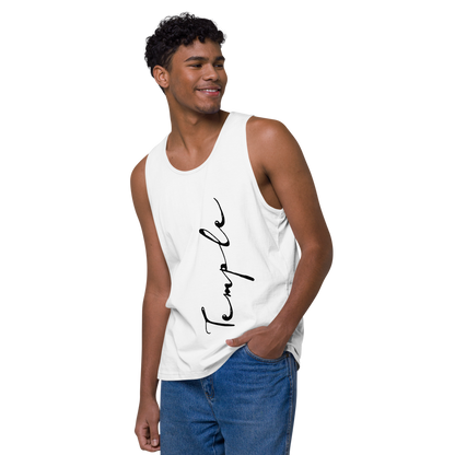 Temple - Men’s Premium White Tank Top
